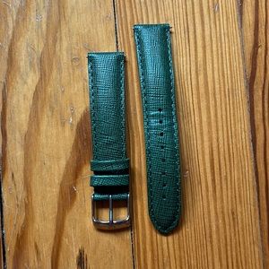 Michele Hunter Green Leather Straps